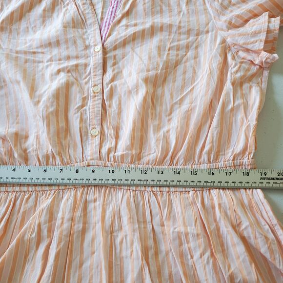 LOFT Dress Womens 2XL Striped Midi Summer Pockets Modal Casual Flowy Lightweight - Picture 8 of 11